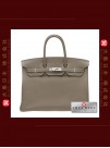 HERMES BIRKIN 35 (Pre-owned) - Etoupe, Togo leather, Phw